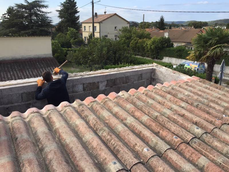 Rénovation du toit et nettoyage anti-mousse des tuiles à ANCONE 26200