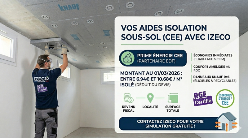 Simulation des aides pour l'isolation du sous sol de ma maison en panneaux à Montélimar 26200